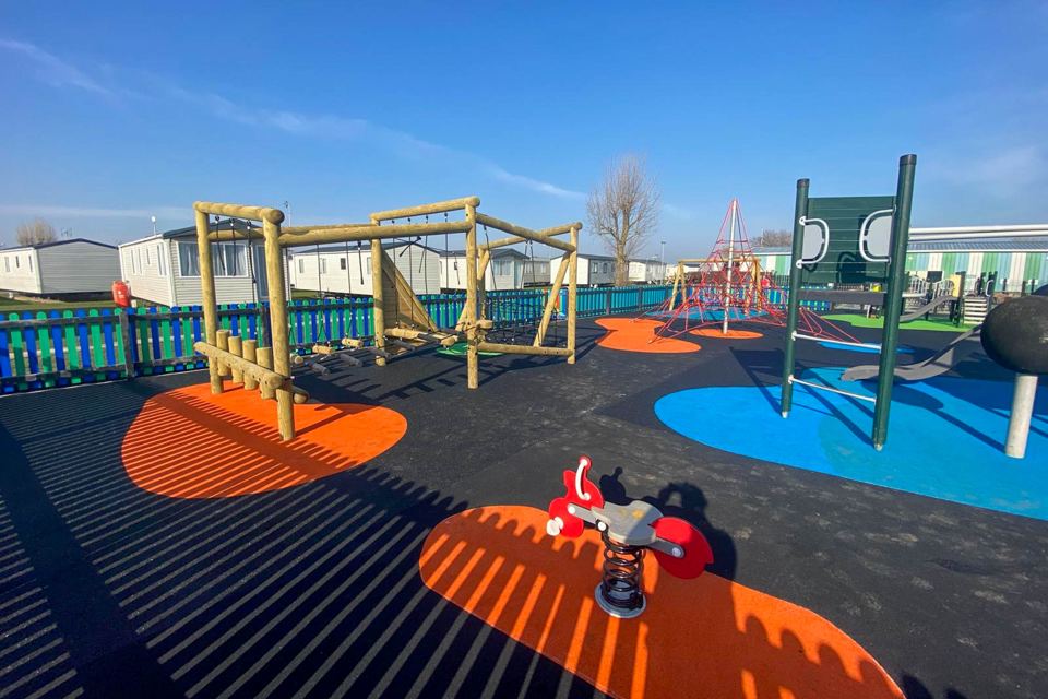 Playground with swings