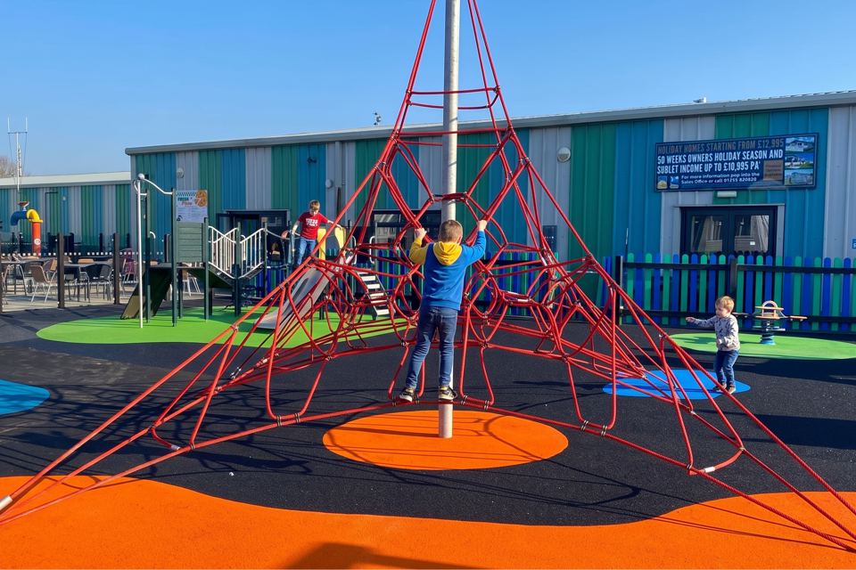 Climbing frame play area