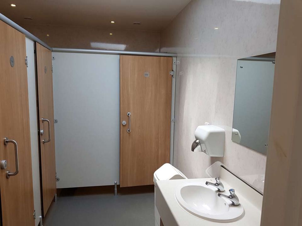 Toilet block cubicles