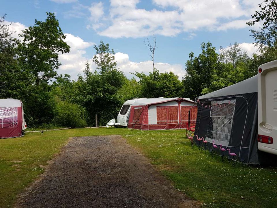 Caravan pitches on grass