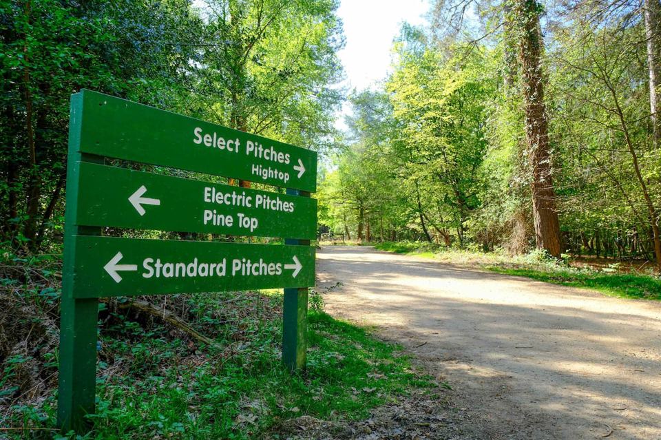 Signs to the pitch areas