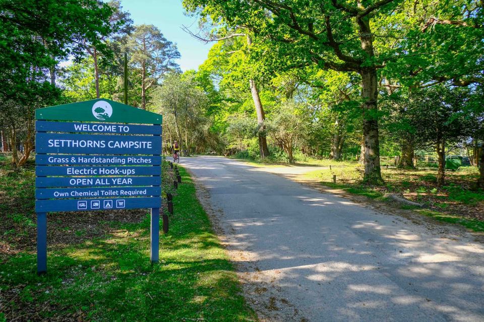 Welcome sign at the entrance
