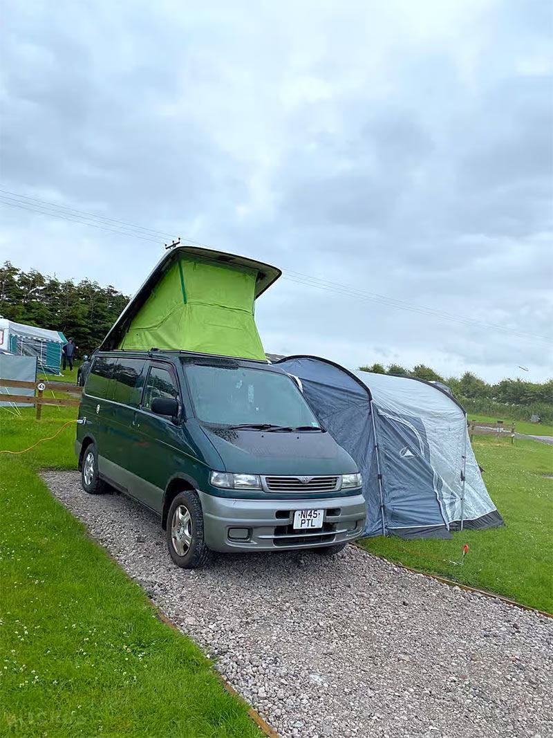Campervan with pop-top roof
