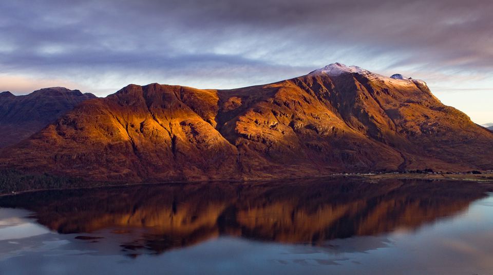 Mountains reflected in the loch