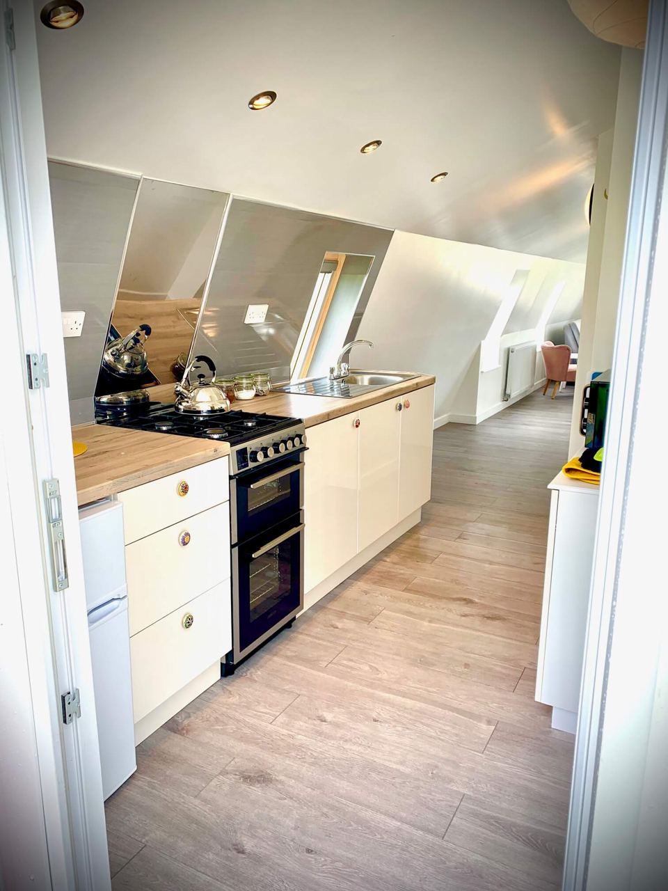 Chalet kitchen and hallway