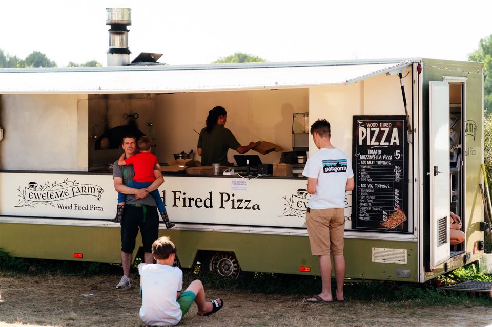 Wood-fired pizza van