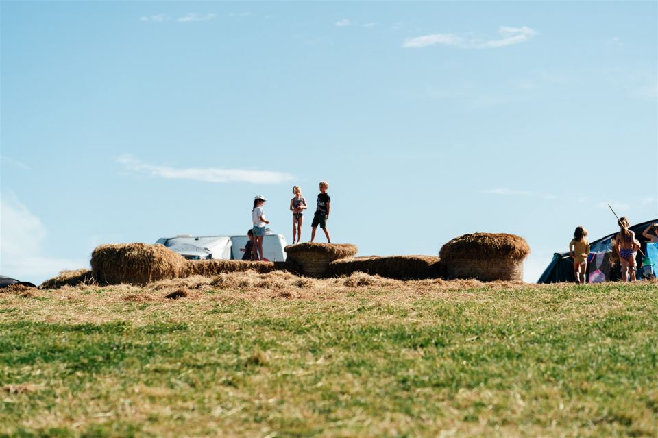 Hay bales to climb on