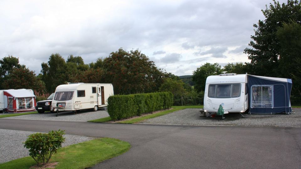 Pitches with awnings