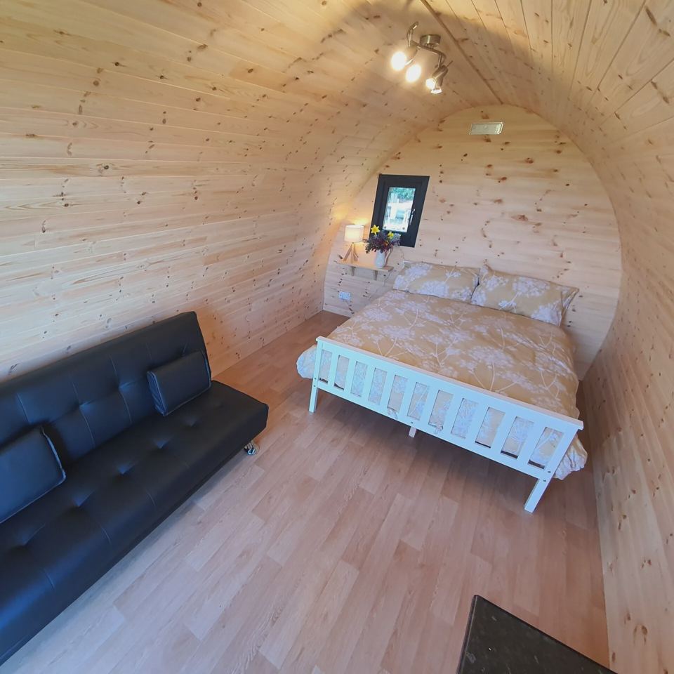 Inside an eco pod