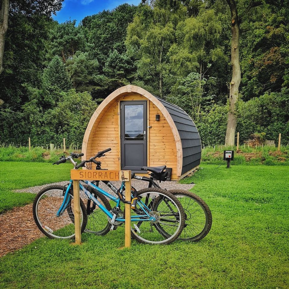 Pod with bikes outside