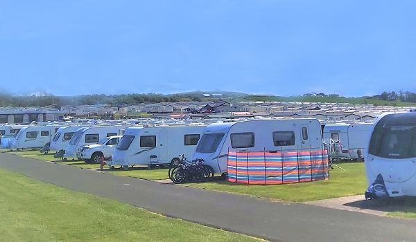 Touring pitches in sunshine