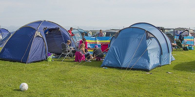 Tents on the grass tent area