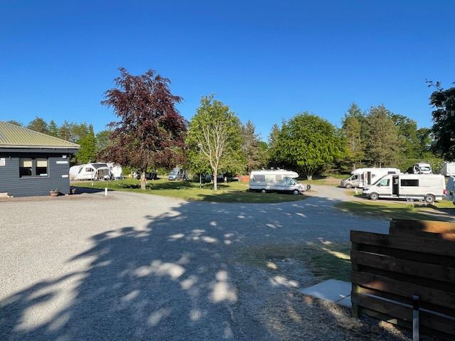 Gravel hardstanding pitches