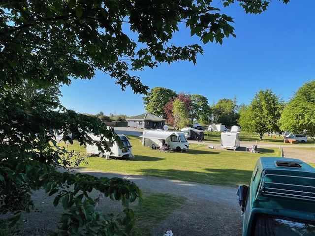 Touring pitches beside the toilet block