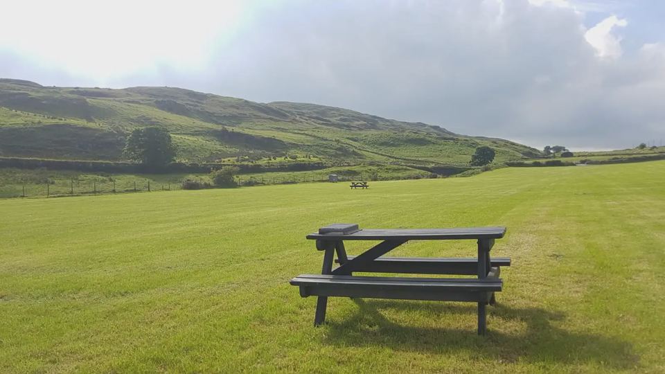 Picnic table on the grass