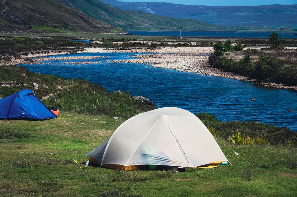 Tent beside the river