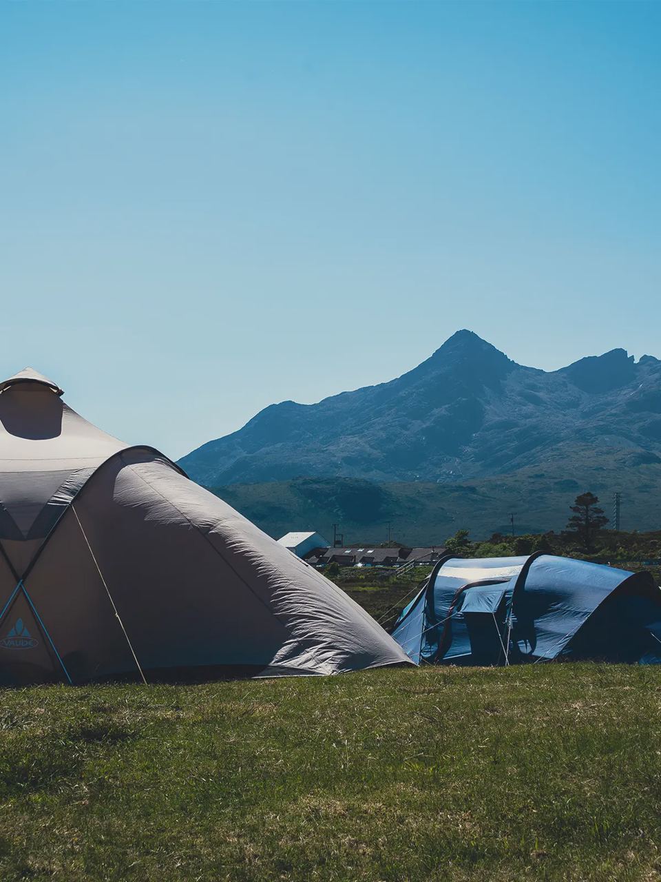 Tent with mountain view