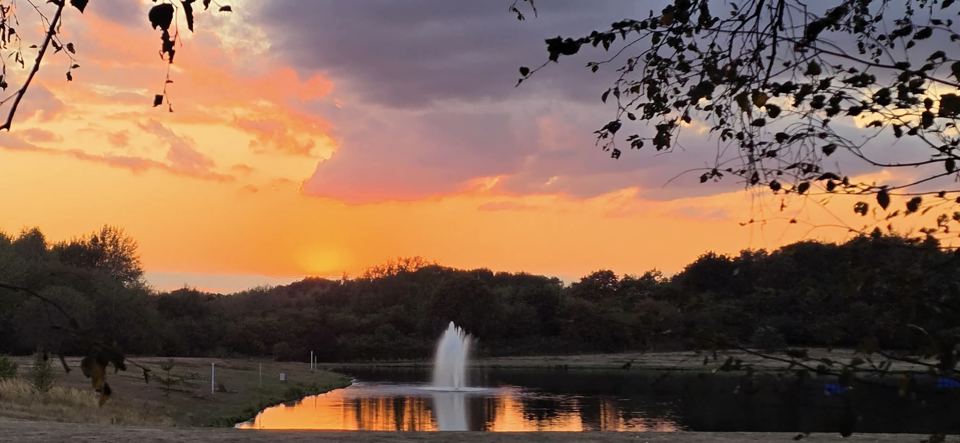 Sunset over the lake