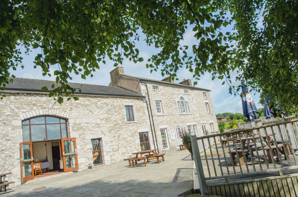 Stone restaurant building