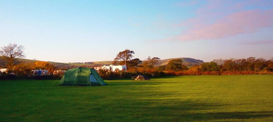 Tent on the open field