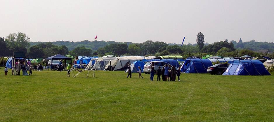 Tents across the main field