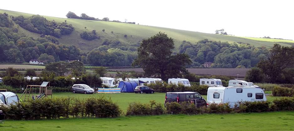 Pitches with the hills behind