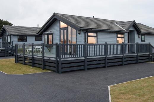Lodge with decking