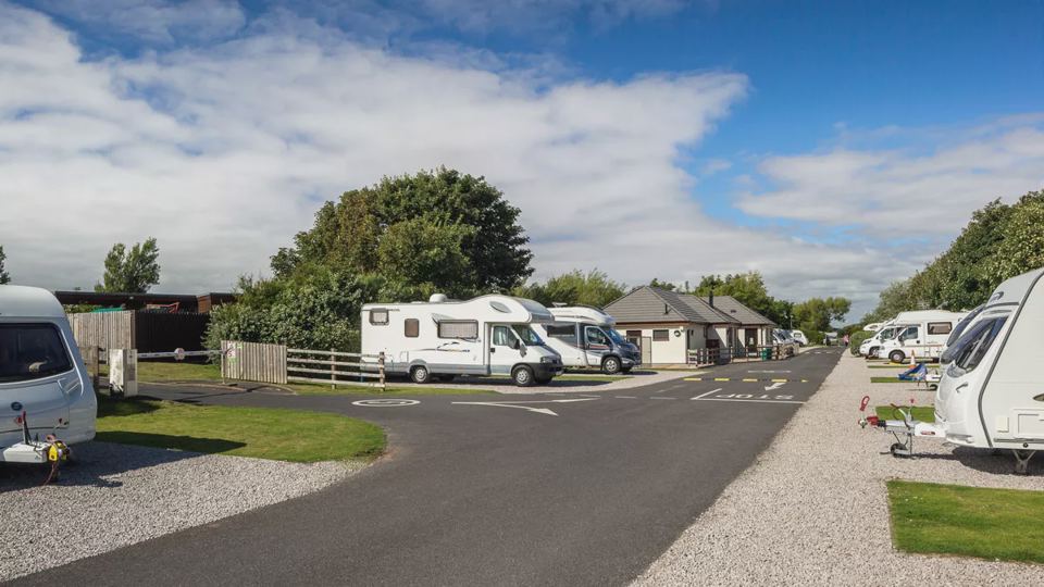 Hardstanding pitches and track