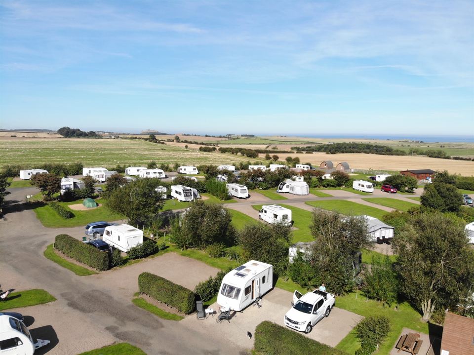 Touring field from above