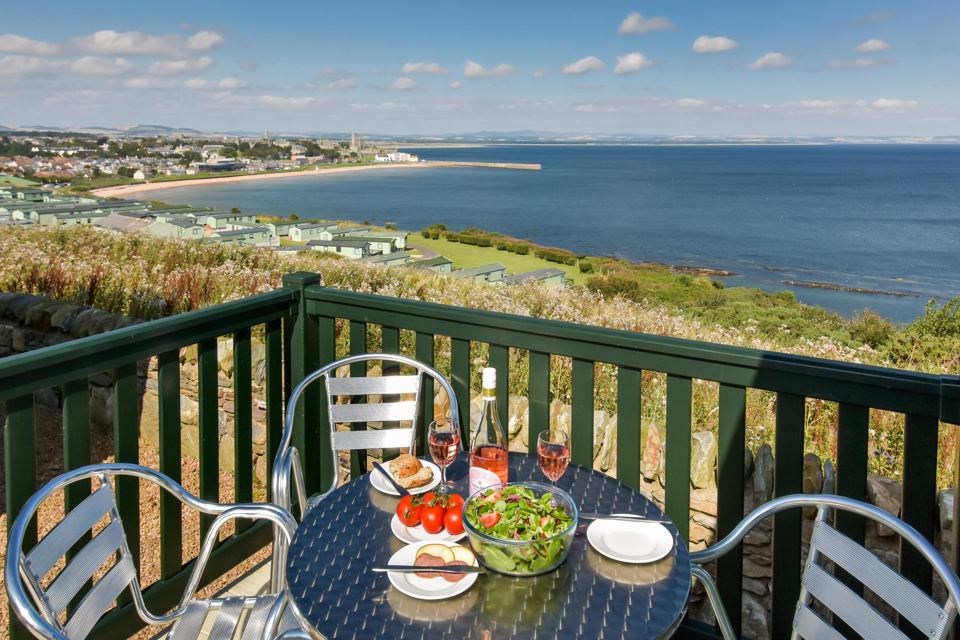 Decking with sea view
