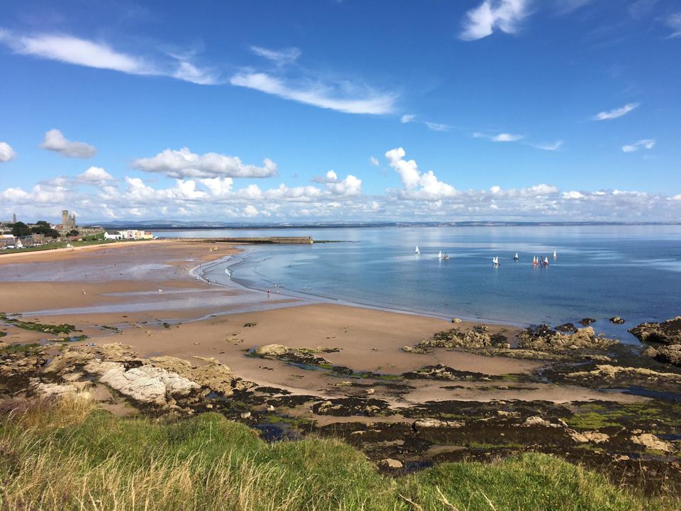 East Sands beach below the park