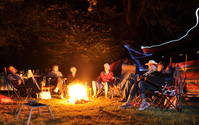 Evening campfire