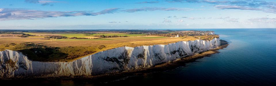 White cliffs from above