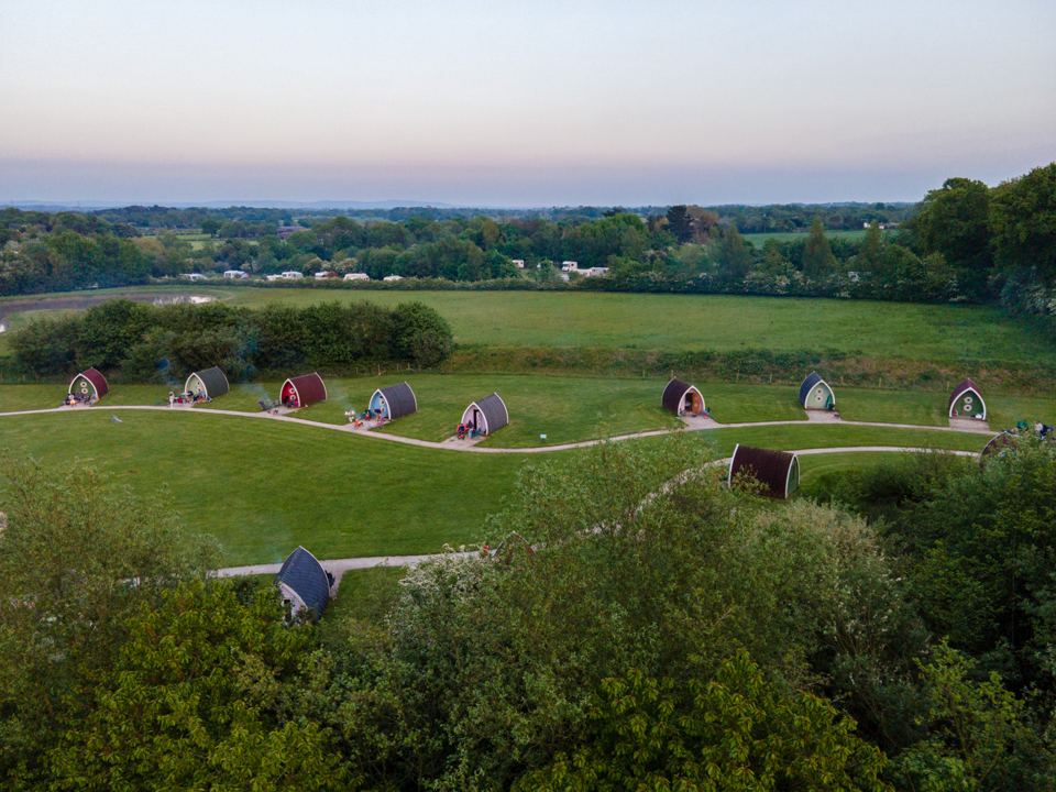 Pods across the hillside