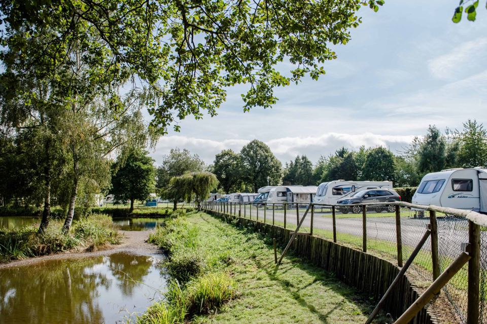 Pitches along the lake edge