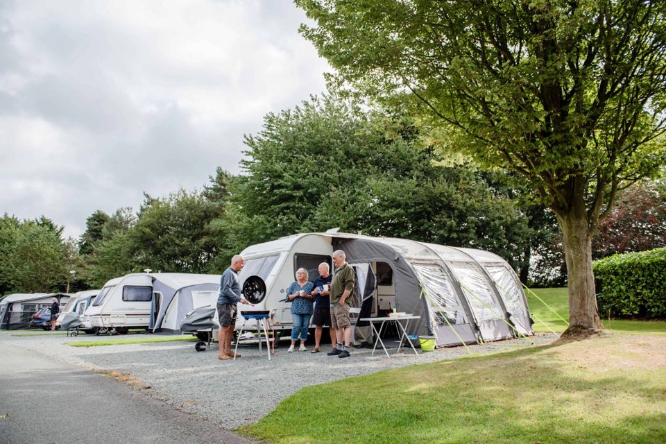 Gravel hardstanding pitches