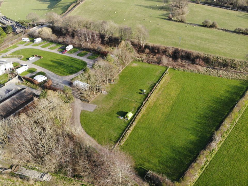 Tent fields from above