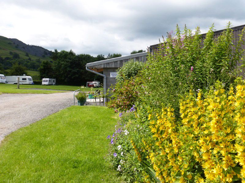 Touring pitches beside the barn