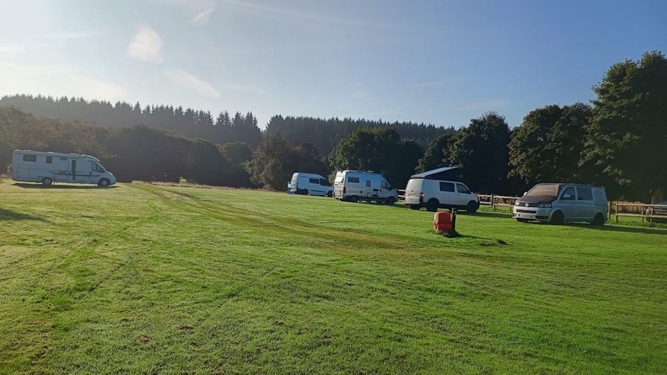Campervans on the grass