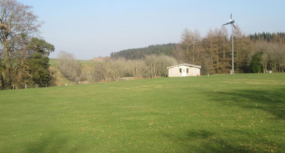 Camping field and shower block