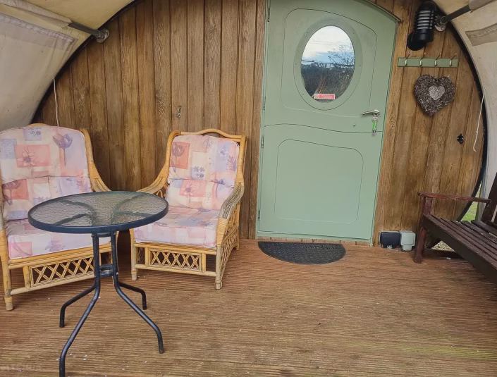 Porch of a glamping unit
