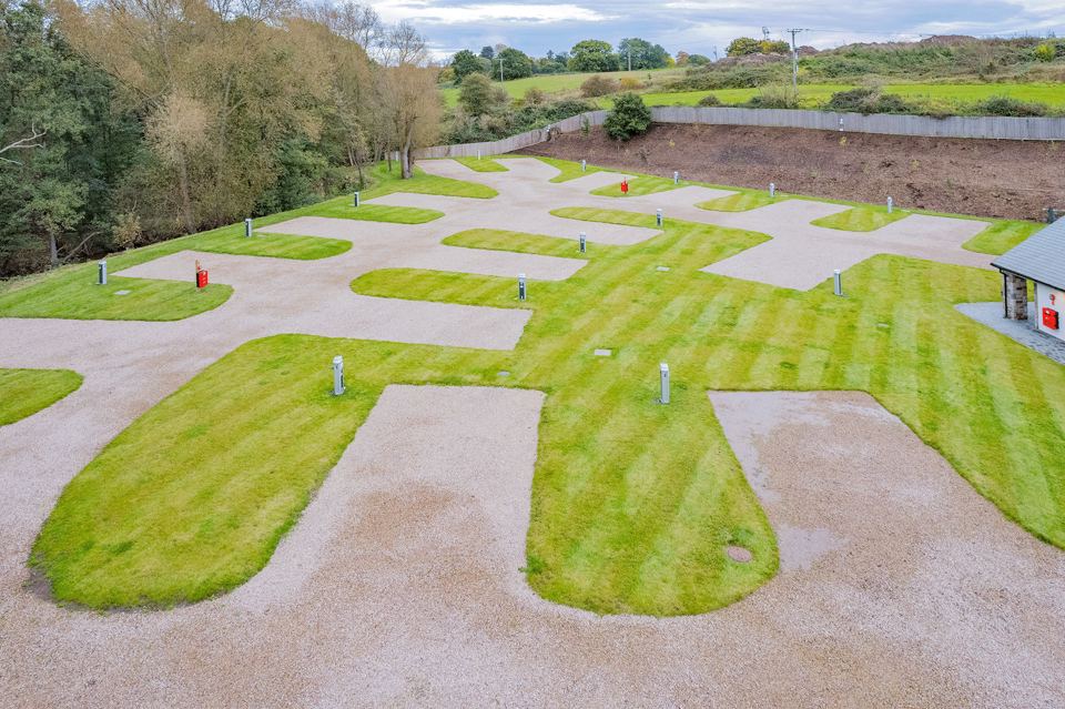 Hardstanding pitches from above