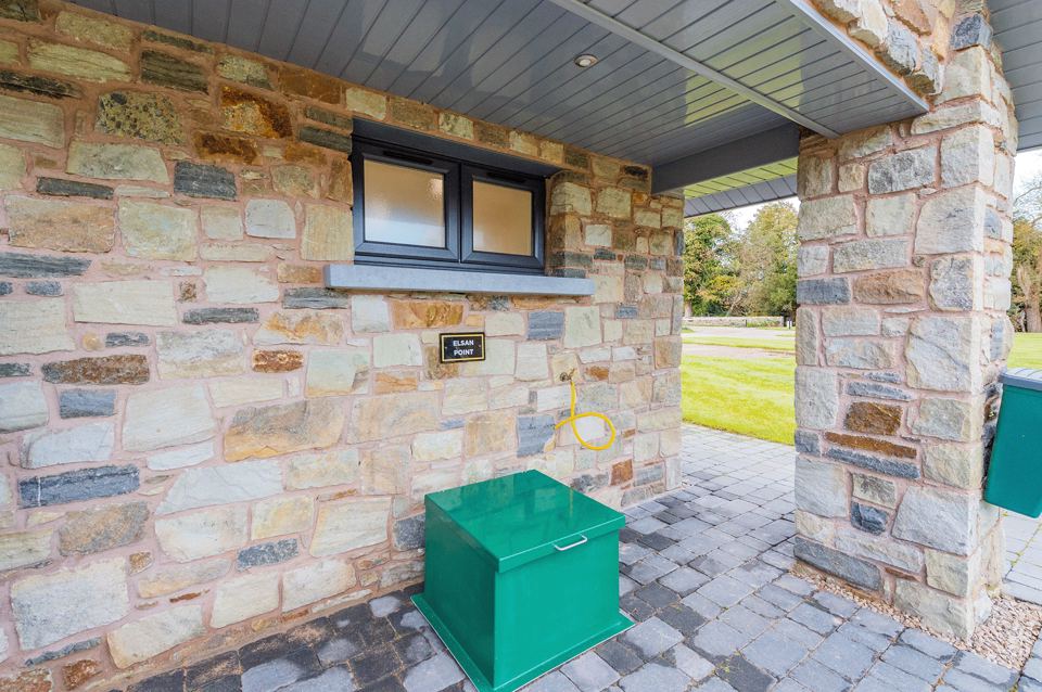 Amenity building entrance