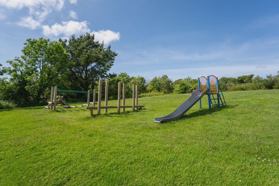 Slide on the open lawn