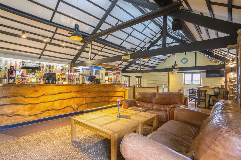 Lounge bar with leather sofas