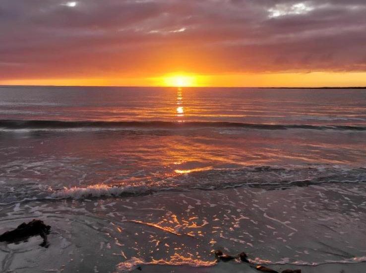 Sunset over the beach