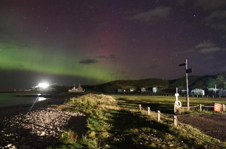 Northern lights over the park