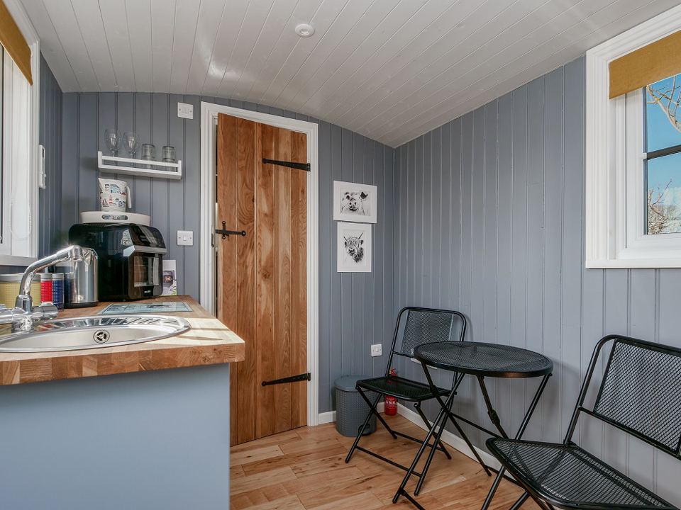 Inside the shepherd's hut