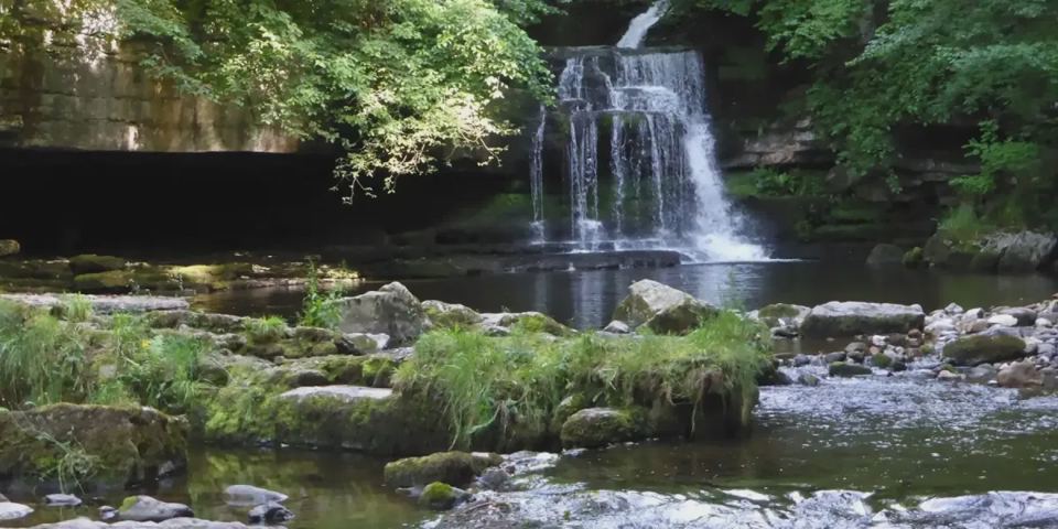 Waterfall near the park