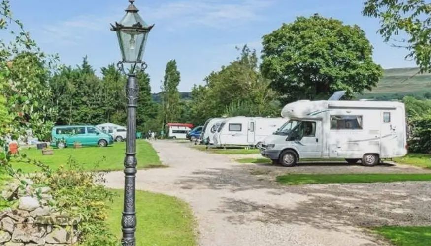 Motorhomes on hardstanding